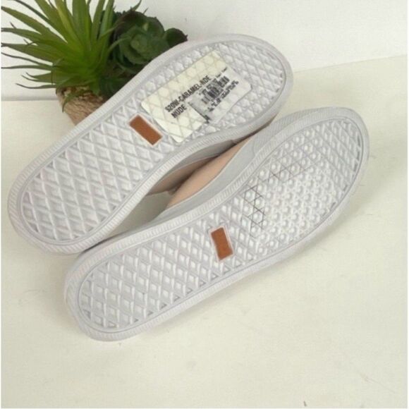 Kaanas Metallic Crackle Slide Sneakers Nude Pink Platform Mules Size 6 Revolve - Picture 8 of 14